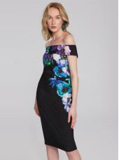 241775 Dress - Black/Multi (Joseph Ribkoff)